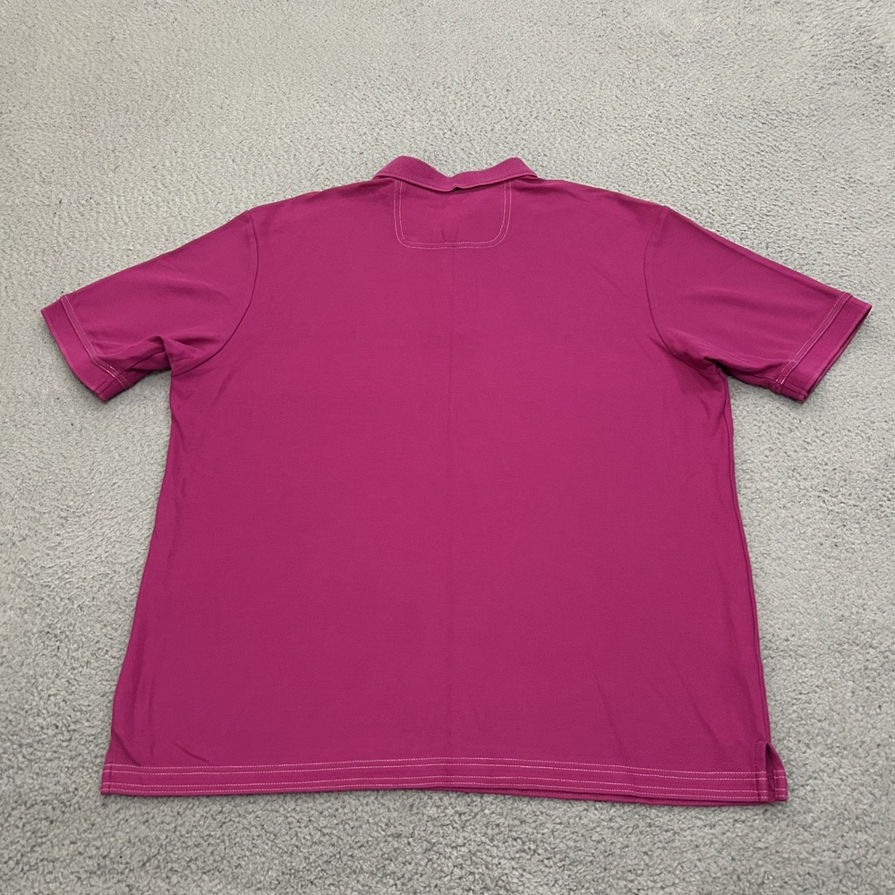 Tommy Bahama Shirt Mens Extra Large Pink Purple Polo Supima Cotton Polyester - Picture 3 of 10